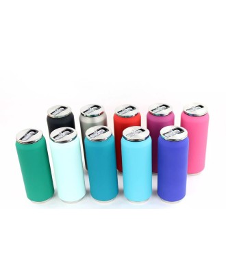Cutie izoterma cu pai, 500 ml, rosu, colectia Soft touch - YOKO DESIGN